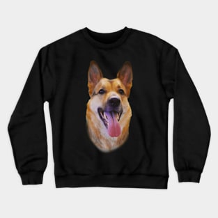 German Shepherd Dog Face Crewneck Sweatshirt